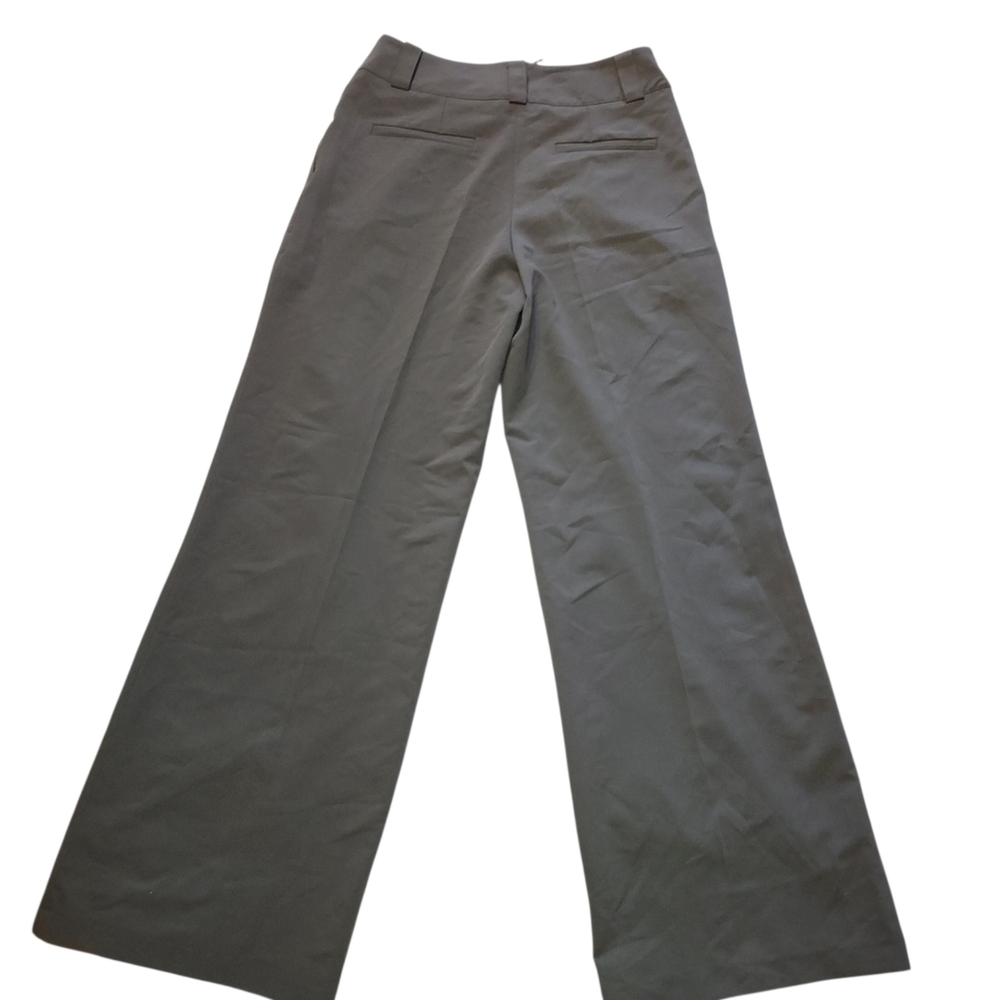 Gray Womens Wide Leg Trouser Pants Slacks Rife Size 40 Large From Poland,pockets
